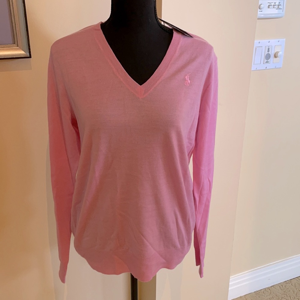 Ralph Lauren long sleeve V-neck sweater size large